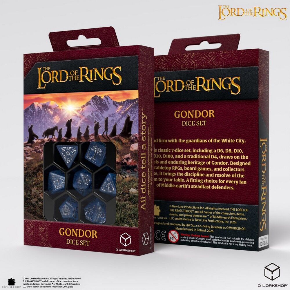 Q Workshop The Lord of the Rings: Gondor Dice Set - QW-LOTR/190166/GON/A