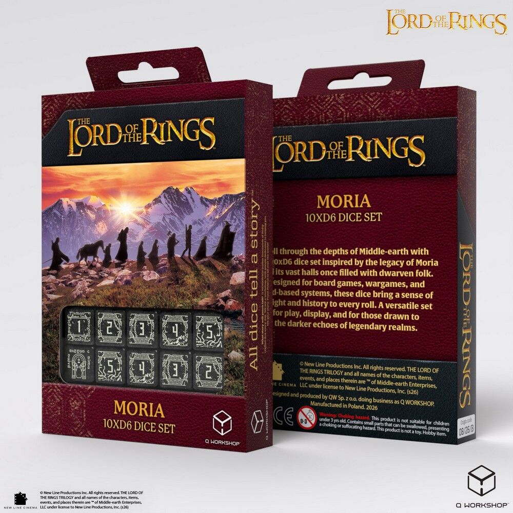 Q Workshop The Lord of the Rings: Moria 10xD6 Dice Set - QW-LOTR/190166/MOA/B