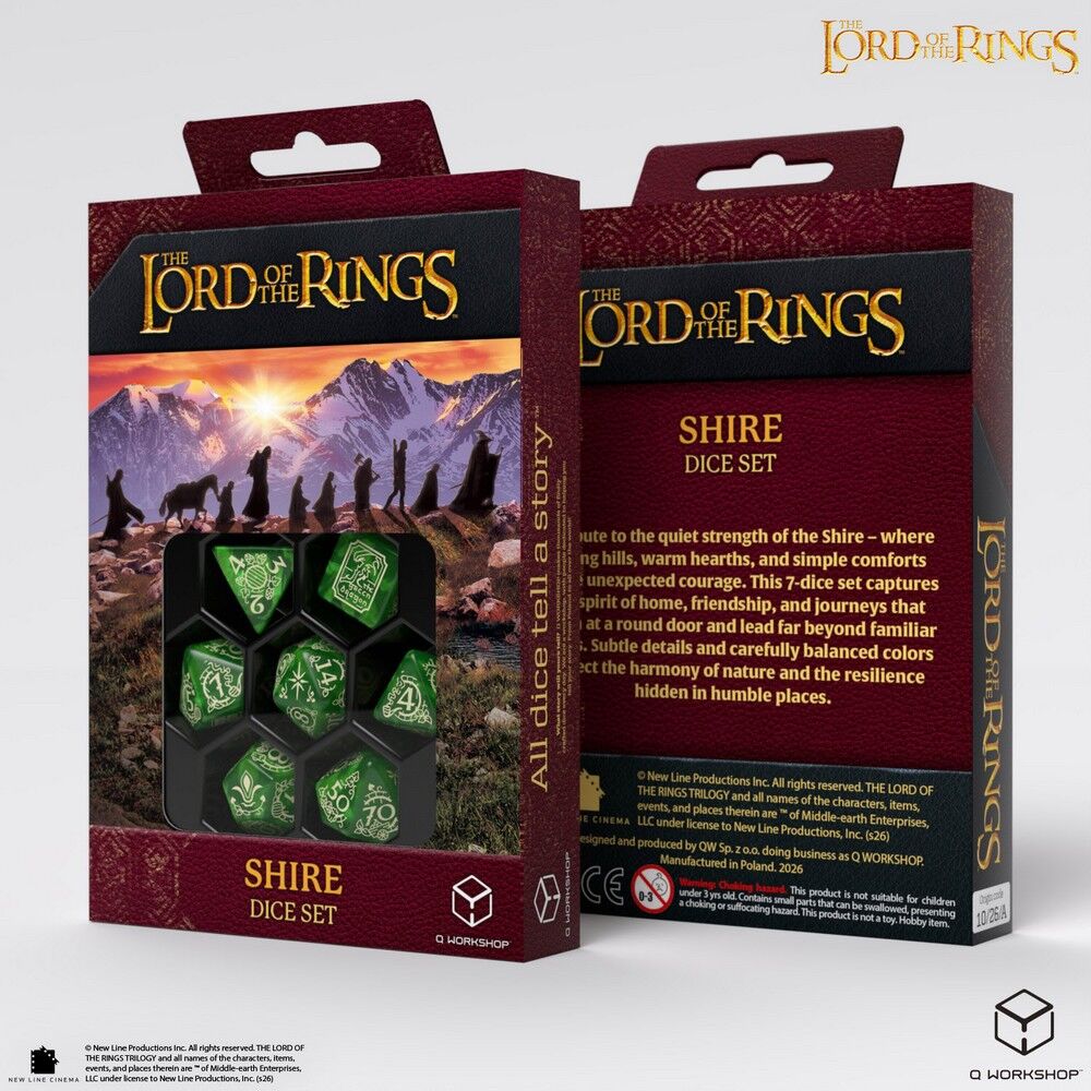 Q Workshop The Lord of the Rings: Shire Dice Set - QW-LOTR/190166/SHI/A