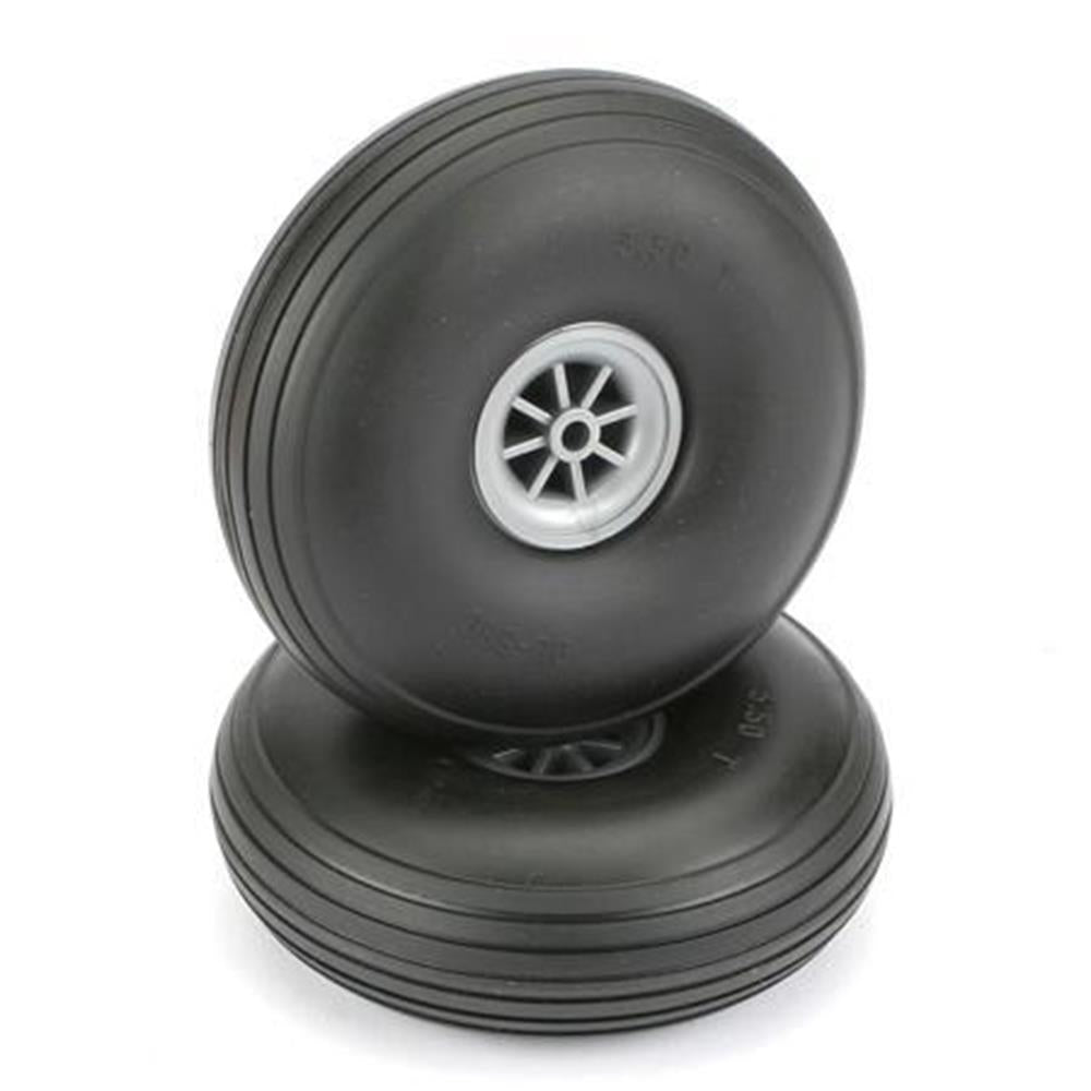 Dubro 350T TREADED WHEELS 3-1/2INCH (8279335108845)