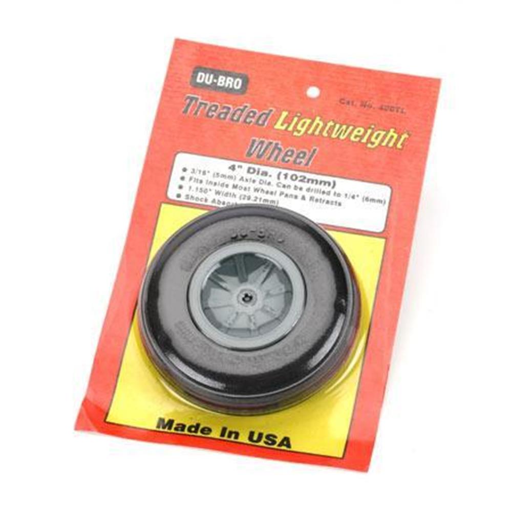 Dubro 400TL TREADED LITE WHEEL 4 INCH (10908761095)