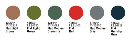 Italeri 434AP VALLEJO PAINT - MTB & SHIPS - 6 PCS (8948590936301)