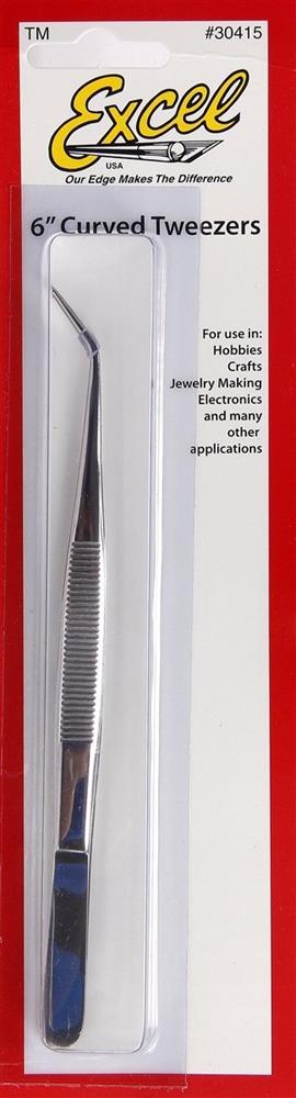 Excel Tools 30415 Tweezer 6 Curved Pointed" - Hobby City NZ