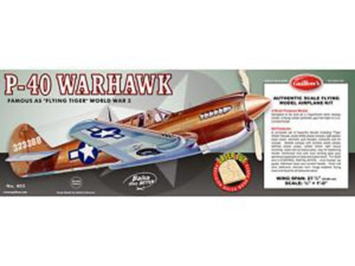 Guillows #405LC 1/16 P-40 Warhawk - Balsa Flying Kit - Hobby City NZ (7537539285229)