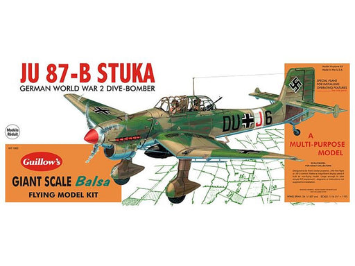 Guillows #1002 1/16 Ju 87B Stuka - Balsa Flying Kit - Hobby City NZ (7654601556205)