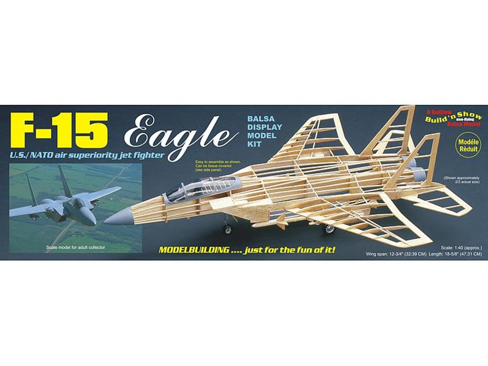 Guillows #1401 1/40 F-15 Eagle - Balsa Display Kit (7537539776749)