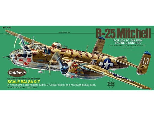 Guillows #805 1/32 B-25 Mitchell - Balsa Flying Kit - Hobby City NZ (7854882095341)