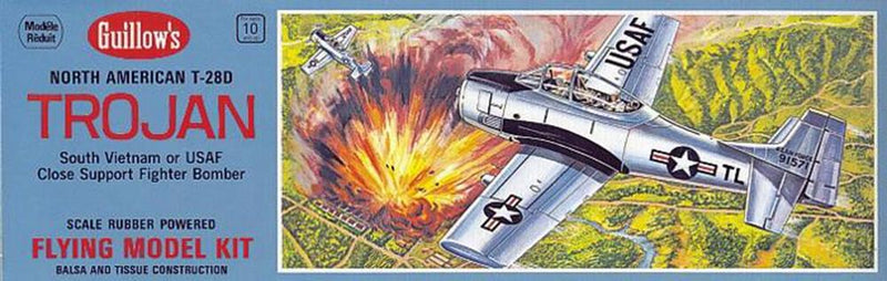 Guillows #901 1/30 T-28D Trojan - Balsa Flying Kit - Hobby City NZ (7537540530413)