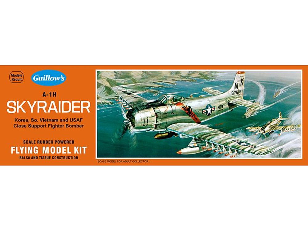 Guillows #904 1/35 A-1H Skyraider - Balsa Flying Kit (7654603489517)