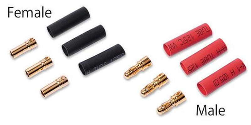 Hyperion HP-CONN-80-03F 8.0MM GOLD CONNECTORS - 3 FEMALE