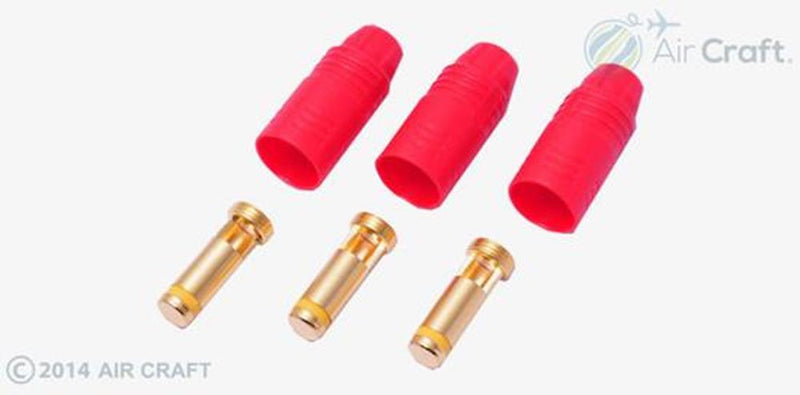 Hyperion HP-LGAS150-03M-RED 7.0mm AS150 Anti-Spark Connector (3 Male + Red Casin