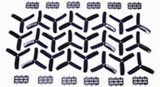 xHyperion HP-P04040BTRISET12 4X4 BULLNOSE STYLE THREE BLADE PROP BLACK (CW & CCW - Hobby City NZ