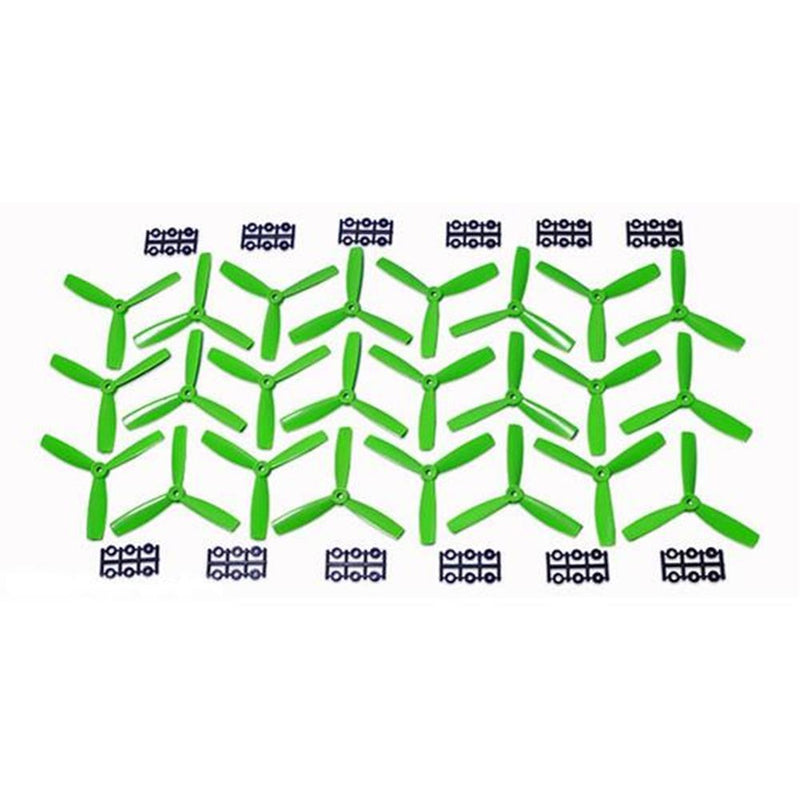 xHyperion HP-P05045GTRISET12 5X4.5 BULLNOSE STYLE THREE BLADE PROP GREEN (CW & CC - Hobby City NZ