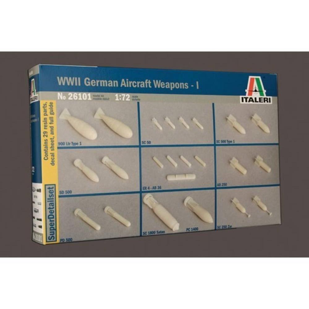 Italeri 26101 1/72 WWII GERMAN AIR WEAPONS I (8130720432365)