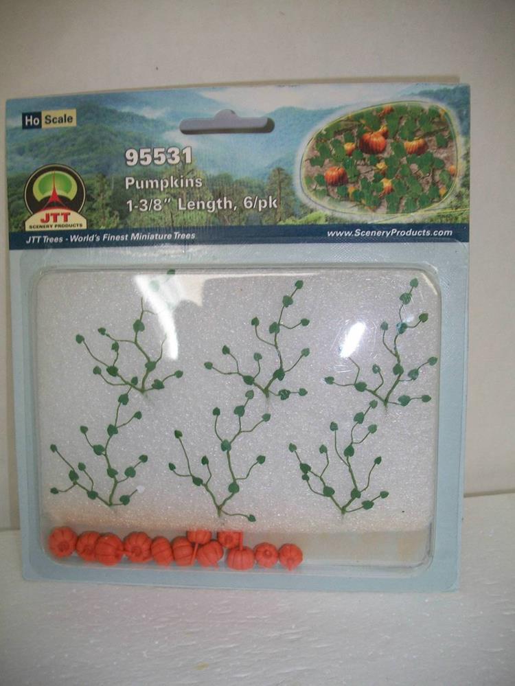 cJTT Scenery 95531 HO: 9.5mm Pumpkins Tall (6) (8324604395757)