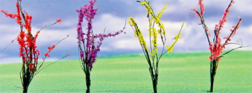 JTT Scenery 95546 1 to 1-1/2 Flower Bushes (32) (8324604494061)