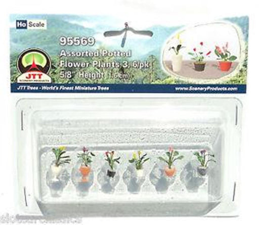 JTT Scenery 95569 1/100 Asst. P/Flower Plants 3 (6) (8324605804781)