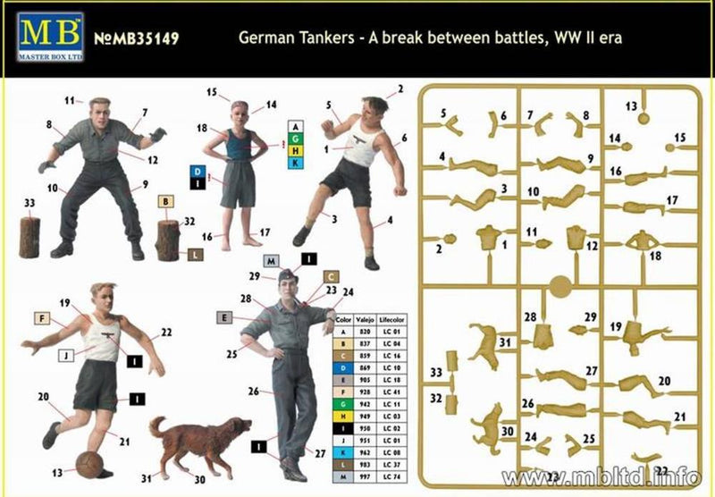 Master Box MB35149 1/35 German Tankers - A break between battles WW II era (8967461896429)