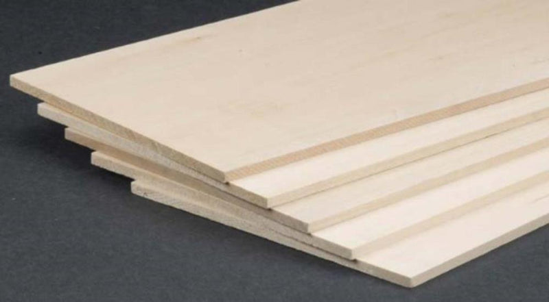 Midwest 4302 Basswood 1/16 x 3 x 24" (609.6 x 1.59 x 76.2mm) - 1 Sheet