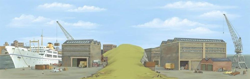 Peco SK41 PECO BACKSCENE DOCK EXT MEDIU