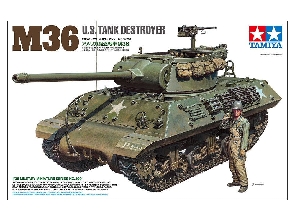 Tamiya U.S. Destroyer M36 Tank Kit 1/35 Scale