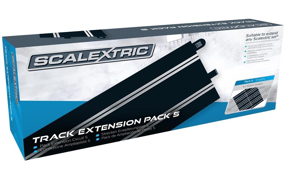Scalextric C8554 Track Ext. Pack 5 Straights x8 (8324624744685)
