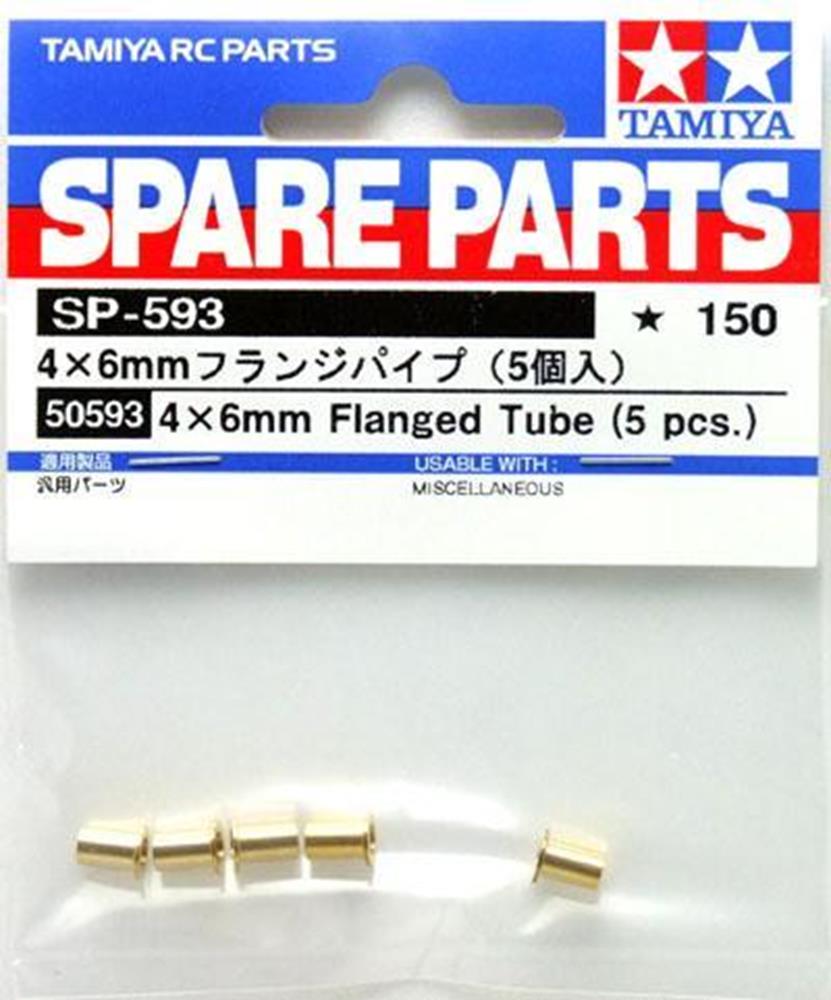 Tamiya 50593 4 X 6MM FLANGED TUBE   ( 5 PCE (8278035693805)