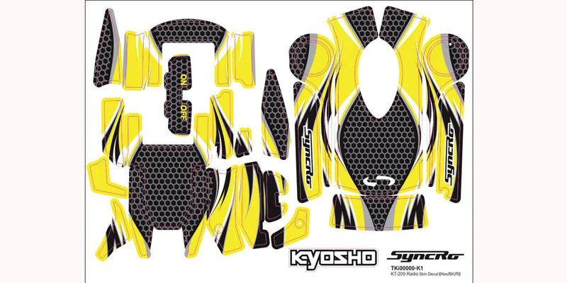 Kyosho 36271Y KT200 Radio Skins Yellow (8324679434477)