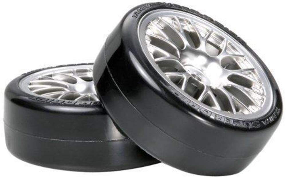 Tamiya 54021 MESH WHEEL & SUPER DRIFT TYRES 24MM *2 (7540537295085)