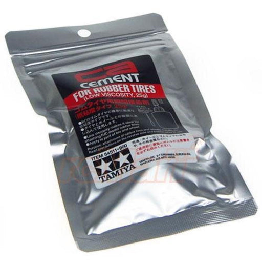 Tamiya 54511 RUBBER TYRE CEMENT LO VIS 25GM - Hobby City NZ