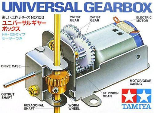 Tamiya 70103 UNIVERSAL GEARBOX (8941164364013)
