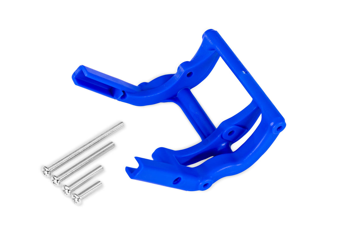 Traxxas Bar Mount &amp; Hardware Blue Stampede Rustler Bandit RC Wheelie Bar - 3677 - TRX3677-BLUE
