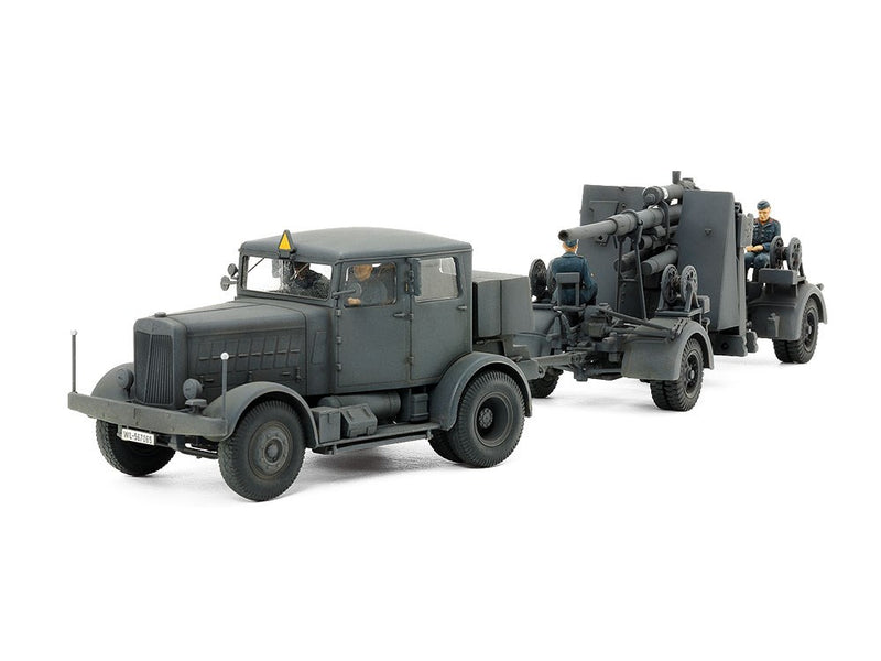 Tamiya 37027 1/48 German Heavy Tractor SS-100 & 88mm Gun Flak37 Set TamiyaItaleri Series no.27 - Hobby City NZ (7654690783469)