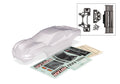 Traxxas Rustler Clear RC Car Body with Window &amp; Lights Decal Sheet 1/10 Scale - 3780 - TRX3780