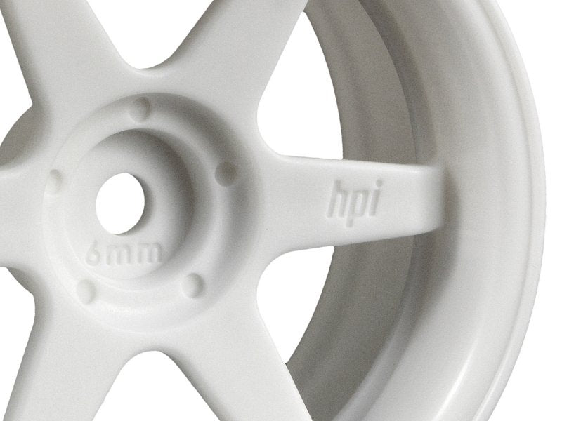 HPI Racing TE37 26mm White 1/10 Scale RC Wheel (3)