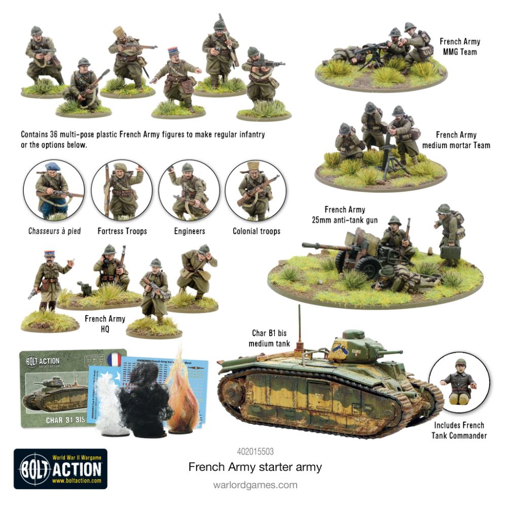 Bolt Action 402015503 1/56 Starter Armies French Army Starter Army (8949344239853)