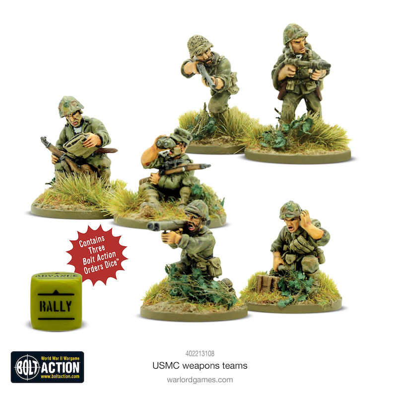 Bolt Action 402213108 1/56 US Army Support USMC Weapons Teams - Hobby City NZ (8949347385581)