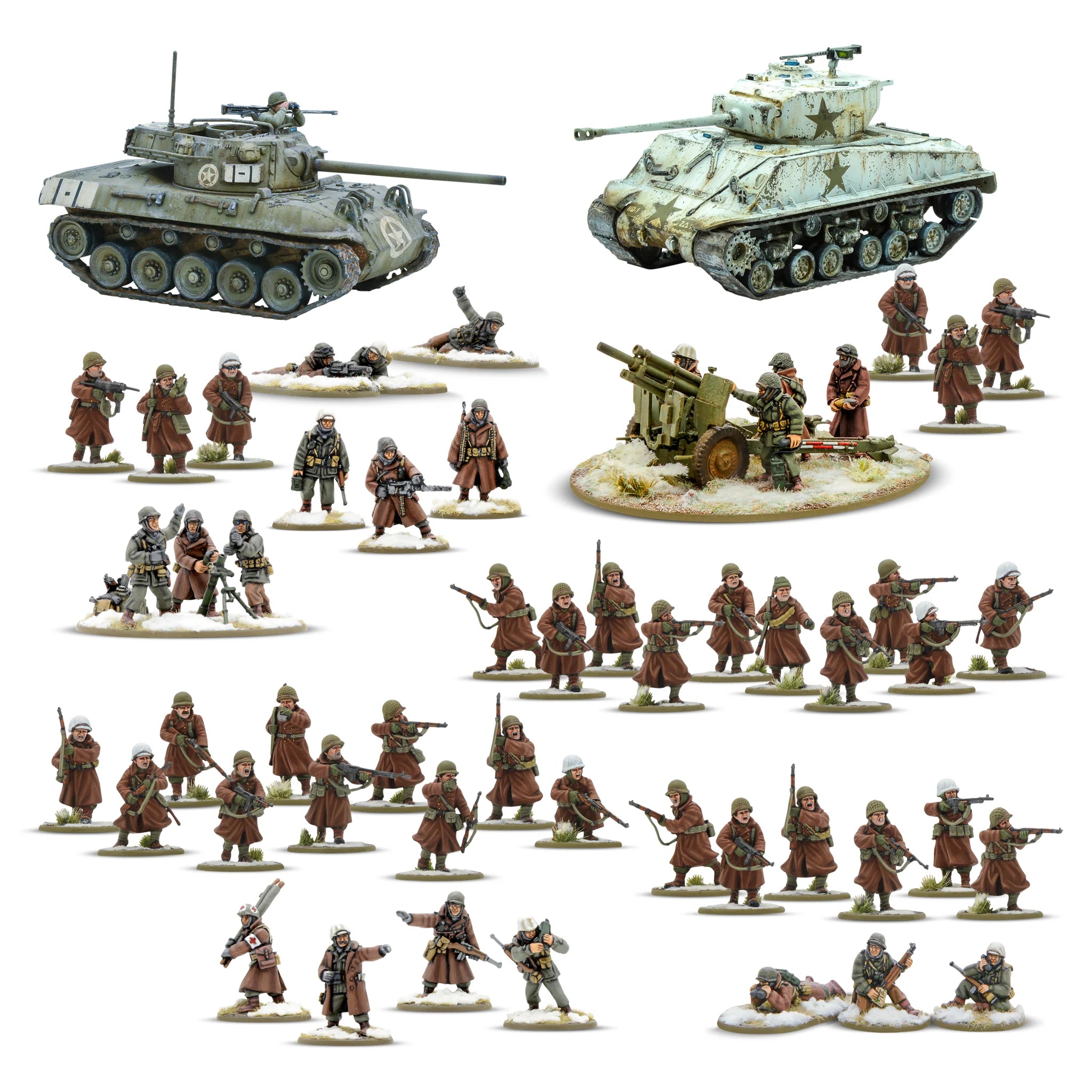Bolt Action 402613003 1/56 US Army (Winter) Starter Army (8949355479277)