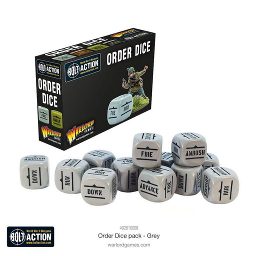 Bolt Action 402616008 1/56 Bolt Action Dice Orders Dice Pack - Grey - Hobby City NZ (8949313732845)
