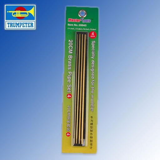 Trumpeter 09945 20cm Brass Pipe Set (4pk) - Hobby City NZ