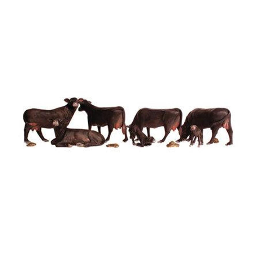 Woodland Scenics N Scenic Accents: Black Angus Cows