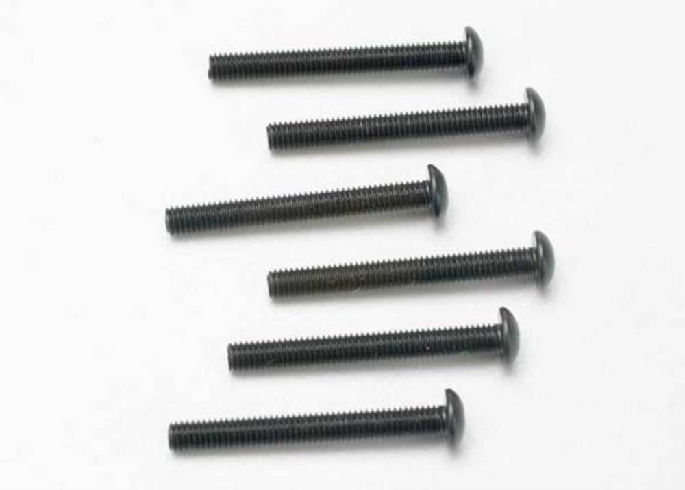 Traxxas 2581 - Screws 3x25mm button-head machine (hex drive) (6) (7622646595821)