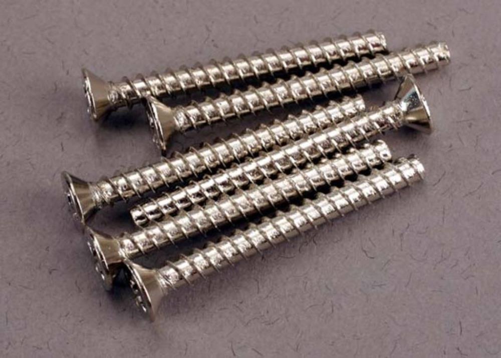 zTraxxas 2652 - Screws 3x28mm Countersunk Self-Tapping (6) (769050443825)