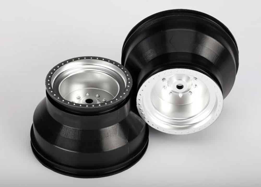 zTraxxas 3664 - Wheels Monster Jam Replica Satin Chrome Dual Profile (769059455025)