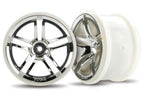 Traxxas Twin-Spoke 2.8in Chrome Electric Rear RC Wheel (2)