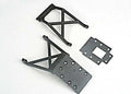 zTraxxas 4133 - Skid Plates (F&R)/ Fiberglass Transmission Spacer Plate (769067778097)