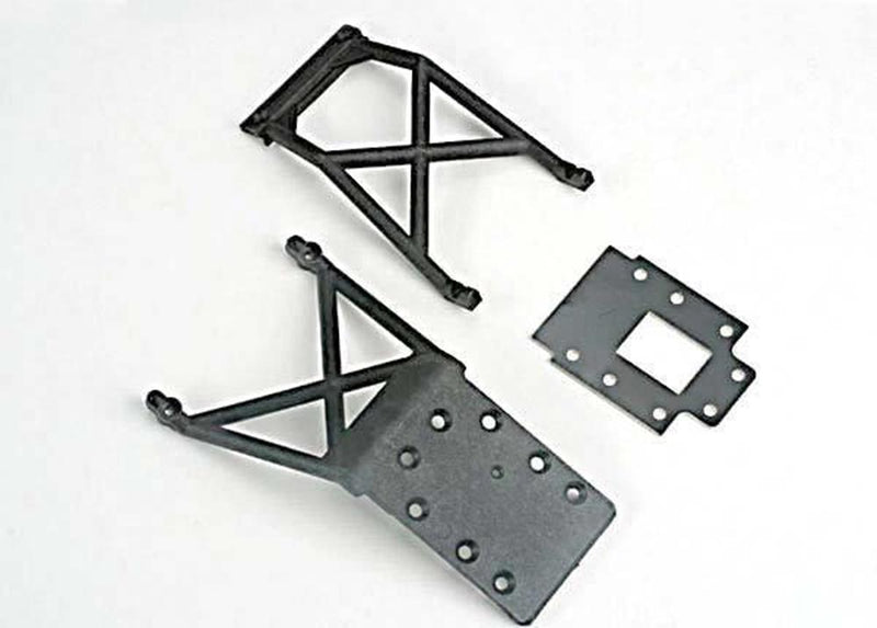 zTraxxas 4133 - Skid Plates (F&R)/ Fiberglass Transmission Spacer Plate