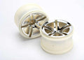 zTraxxas 5574 - Wheels Twin-Spoke 2.8" (Chrome) (Nitro Front) (2) (769101135921)