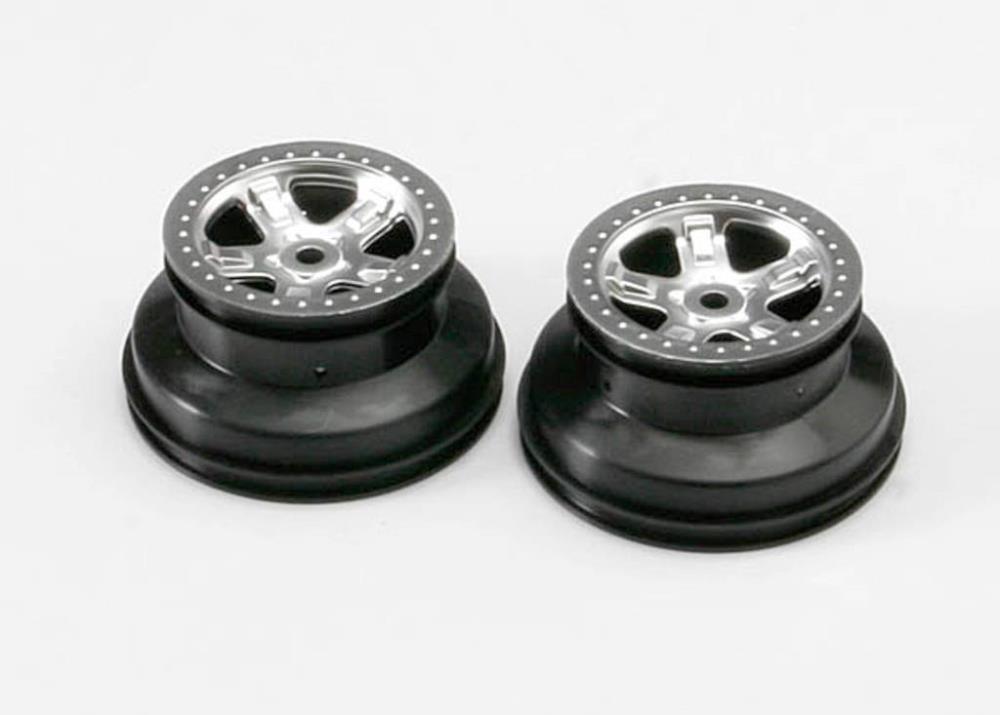 zTraxxas 5972 - Wheels Sct Satin Chrome Beadlock Style Dual Profile (769108541489)