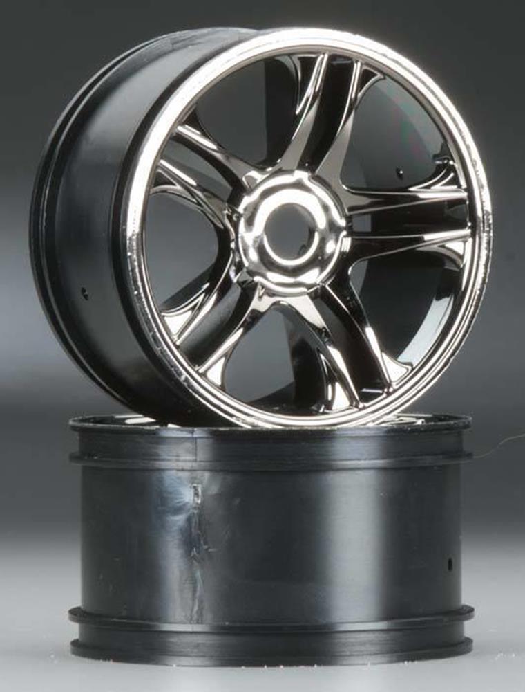 Traxxas 6476 - Wheels Split-Spoke (Black Chrome) (Rear) (2) (8827948859629)